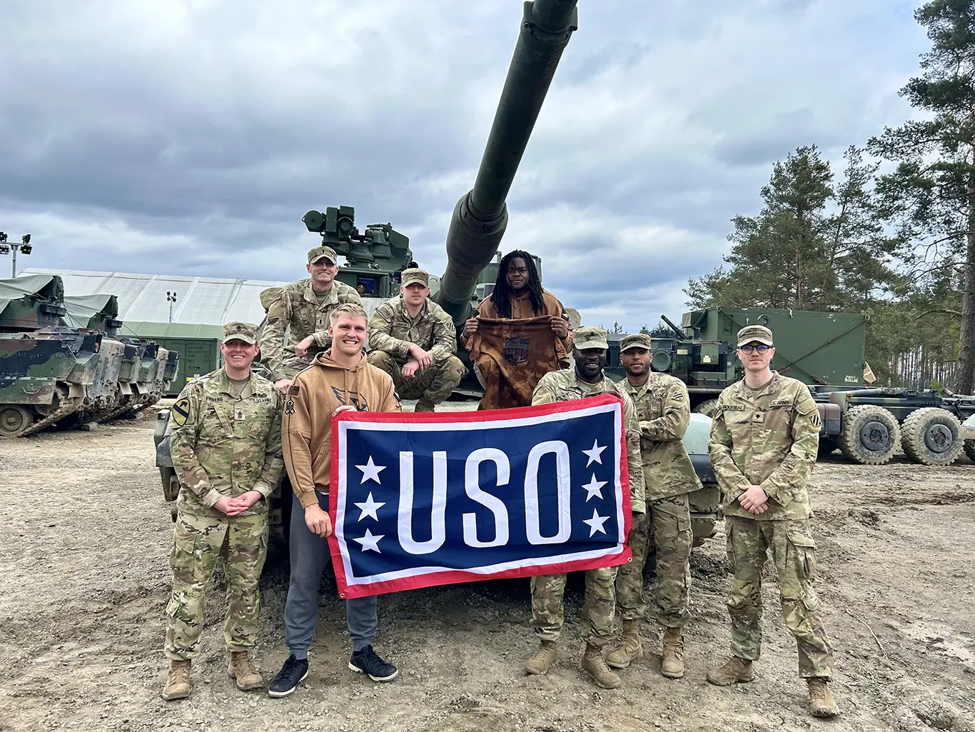 NFL-USO Tour Takes Place in Poland
